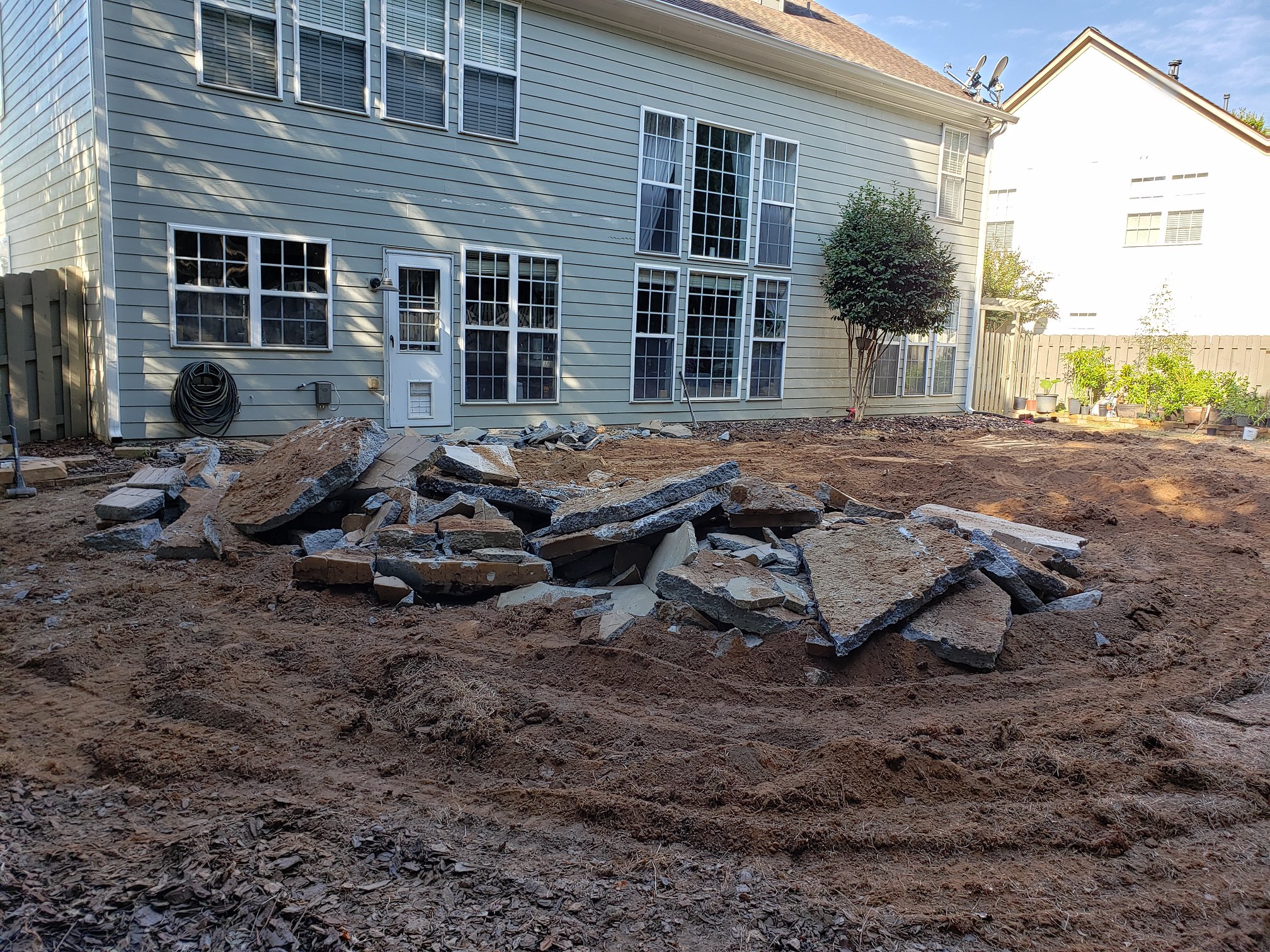 Before Concrete Patio Installation – Marietta