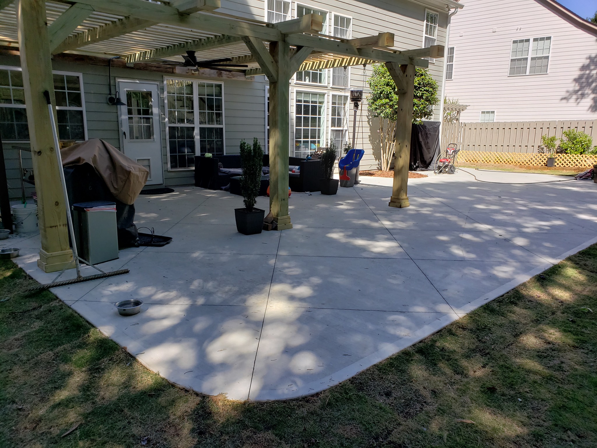 After Concrete Patio Installation – Marietta