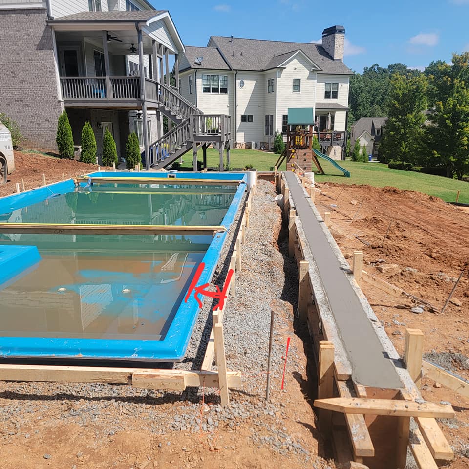 Before Pool Deck with Turf – Marietta
