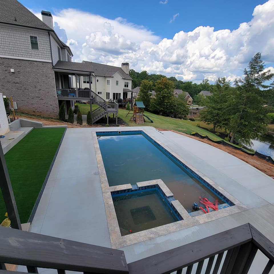 After Pool Deck with Turf – Marietta