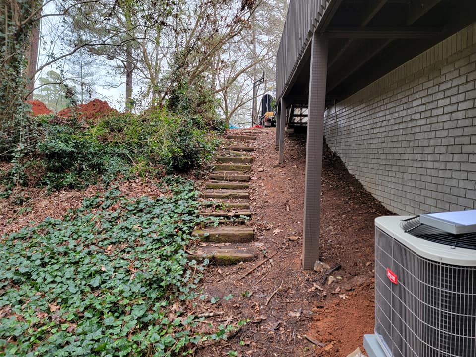 Before Sidewalk & Steps Installation – Canton
